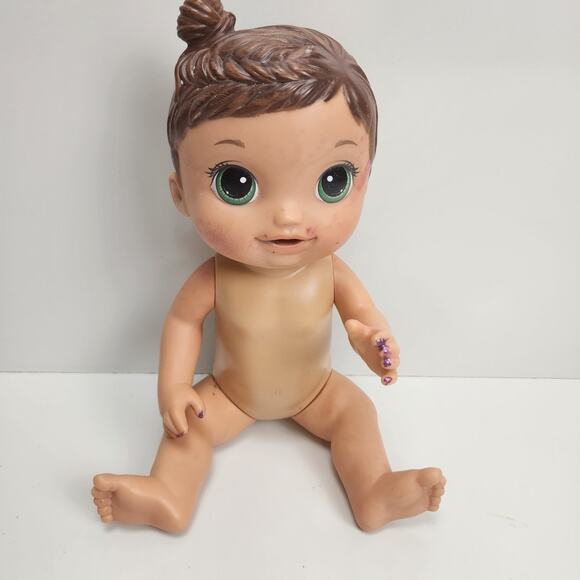 Baby Alive Face Paint Fairy 2016 Hasbro Toys (Brown Hair Green Eyes Nude) Doll - Picture 1 of 6